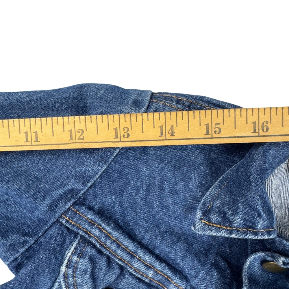 Vtg 80s Rustler Kids Denim Jacket 4T 5T USA Made Blue Trucker Western - Picture 11 of 11